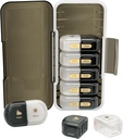 Weekly Pill Organizator 2 ori pe zi, umiditate-Proof, Compartimente detasabile, AM PM Pilula Box 2X 7 Ziua, Travel Pill Organizator pentru pastile / ulei de pește/medicatie/Vitamina/Supplements (Black + alb)