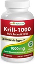 Cele mai bune naturale Krill ulei Soft Gel, 1000 mg, 60 Conte