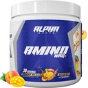 Alpha Supps Amino NRG+ BCAA Amino Energetic Recovery Powder - Hidration Blend with Electrolytes - Focus Blend for Optimal Performance Support in Men & Women (30 Servings, Peachy Mango)