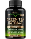 Capsule de extract de ceai verde cu fasole verde de cafea și cidru de mere - Energie și suport metabolic - Ceai verde 50% EGCG - 20:1 Extract natural - pentru bărbați și femei - 120 capsule Vegan