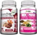 GreeNatr Energy Boost Plus Menopause Support Bundle: Suplimentul nostru de ciuperci oferă un impuls de energie naturală, promovarea vitalității susținute + Herbal Menopause Complex pentru Flash-uri fierbinți, transpirații de noapte