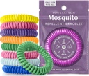 15 Pack brățară țânțari repelent, DEET-Free pentru copii și adulți, benzi individuale înfășurate