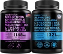 MEDCHOICE Sleep Melatonin (90ct) and Nootropic Brain (60ct) Supplement Bundle - Wellness Duo for Sleep, Brain, Focus, & Mood Support - Vegan, Non-GMO, Gluten-Free