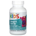 California Gold Nutrition Kids Omega-3 ulei de pește, căpșuni naturale, 60 de pește Gelatină Softgels