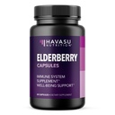 Sambucus Black Elderberry Capsule - Supliment de sprijin imun pentru adulți - 400 mg de extract Per Servire pentru Wellness Global - Vegetarian-Friendly, Non-GMO, Nearomat - 60 Conte, 2 Luna de aprovizionare