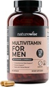NatureWise Multivitamine pentru barbati - Daily Masculin Support - Minerale & Herbs for Energy, Performance, Imunity - with Vitamin A, C, D, B-Complex - Soy & Gluten-Free, Non-GMO - 240 Capsule[6-Month Supple]