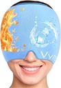 Migrene Relief Cap Miracle Cefalee Relief Cap360 Hot & Cool Cefalee Cap Soothing Odorless Gel Ice Head Înfăşurat Migrenă Cap pentru Tensiune, Stres, şi Sinus (Blue)