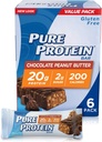 Proteine pure-- unt de arahide de mare proteine Bar de ciocolată-- Proteină Baruri--20 Grams de proteine per Bar-- Gluten gratuit--6-1.76-Ounce Baruri