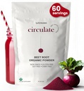 Pudră organică de rădăcină de sfeclă - California Grown, 100% USDA Certified Organic - oxid de azot Boost, Vegan Superfood pentru sănătatea inimii Bărbați și femei, Presiunea sângelui și energie, non-GMO (60 Servings)