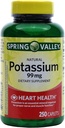 Spring Valley Potasiu 99 mg din Gluconat de potasiu 595 mg (număr 250)