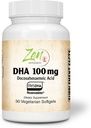 Suplimente Zen - Neuromins DHA 100 Mg - Vegan & Algae Supplement DHA Sursate Susţine sănătatea ochilor, Heart Health şi Optimal Wellness 30-Vegcaps
