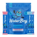 Waterboy Weekend Recovery Powder Pachete de praf de 3,200 mg Electrolyte Ging + L-Theanină + Vitamine 