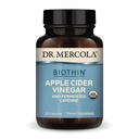 Dr. Mercola Biothin Organic Apple Cidru Otet și Fermented Cayenne, 30 Servings (30 capsule), Supliment alimentar, Suport digestiv, Non-GMO, USDA Organic