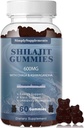 Gumiile silajit cu Ashwagandha si Chaga pentru barbati si femei - Suplimentul Shilajit cu urme minerale si acid fuzilic pentru energie si suport pentru imunitate, 60 gume