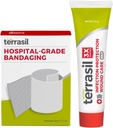 Trusa de prim ajutor Terrasil Wound Care: Bandaj medical si rana Vindecare Ointment, Protectia infectiei pentru Bed Sores, Dureri de presiune, Ulcers, Blistere, Taieturi. Bandaj dermatolog (0.5oz, 2x18)