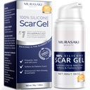 100% Silicon Scar Gel Scar Cream - Advanced Scar Gel for Chirurgical Scars, C-Section, Stretch Marks, Acnee, Leziuni, Burns, Keloids, Old and New Scars 1.06oz (30g) (Putere maximă 100% Silicon)