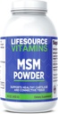 LifeSource Vitamine MSM Pulbere - 16 oz - Pure şi Curate - 226 Serviri - 2000 mg Per Serving