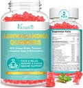 2 Pack Ashwagandha Gumies cu energie de moda si suport imunitar gameric GABA, aroma de capsuni 120 Cts