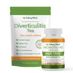 Suport digestiv Ceai & Supliment probiotic (40 miliarde CFU, 60 capsule) 