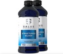 Lichid de argint structurat - Daily Immune Supplement with 15ppm Advanced Structurad Silver Technology - All Natural with No Aditivs - 16 Ounce Bottle (2 Pack)
