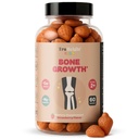 TruHeight Kids Bone Crowth Gummies (Strawberry, Ages 2+) Nutriție înaltă pentru creșterea naturală pentru copii și copii mici - Vitamina D, Calciu, K, Magneziu Multivitamine, Vitamine de rezistență osoasă, D3 K2, Taller