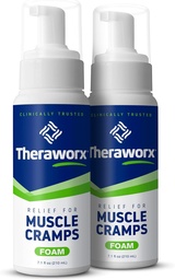 Relief Theraworx pentru Crampe musculare Spumă Spasm muscular cu acțiune rapidă, durere la nivelul picioarelor cu sulfat de magneziu - 7.1 oz - 2 Conte