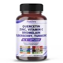Quercetin Elderberry Turmeric Vitamina C Zinc - Suport pentru imunitate - Made in USA