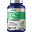 Ceai verde NusaPure 20:1 Extract, 1200 mg echivalent cu 24000 mg, 180 capsule Vegane, 50% EGCG, 98% Polifenoli, 80% Catechini