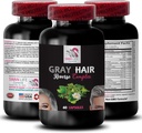 Biotina - GRAY HAIR REVERSE - Piese aeriene coada calului, Culoarea parului revigorant, parul tanar, culoarea parului natural, intinerirea parului, pigmentarea parului, imbunatatirea culorii, restaurarea vibratiei 1 Sticla 60 Capsule