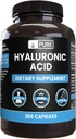 Ingrediente originale pure Acid hialuronic (365 capsule) No Magneziu sau Rice Fillers, întotdeauna pură, Lab verificat