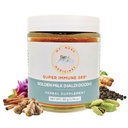 Mt.Meru Medicines Ayurvedic Haldi Doodh/Golden Milk Superblend- cu Immun Boosing Formula, Gluten-Free, pentru Brain Health, Suport Gut cu Curcumin ridicat Lakadong Turmeric (1,76oz/50g)