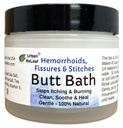 Urban ReLeaf Butt Bath! Hemoroizi, fisuri şi cusături. Ajută la mâncărime şi arsură. Curat, Soothe & Calm. The Easy Sitz Bath! Ajutor rapid! Gentle Sea Salt Soak. Blând, eficient, 100% natural