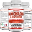 Sânge Circulație & Vein Supplement de suport, 90 Caps, ajută cu Spider și Veini Varice, Sprijină nave, Leg și Sănătate cardiovasculară cu Niacin, Ginger, ardei iute