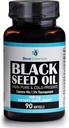 HalalEveryDay Organic Black Seed Oil - USDA Certified Cold Pressed Sticluță de sticlă Peste 1,5% Thymochinonă 3X Putere Turkish Black Cumin Nigella Sativa 100% ulei negru (Capsule)