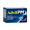 Advil PM (20 Conte) Durere Relieiver/Nighttime Sleep Aid Caplet acoperit, 200mg Ibuprofen, 38mg Difenhidramină