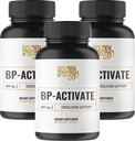 Auriu după 50 BP-Activat - supliment oxid nitric cu aminoacizi esenţiali - Circulaţia sângelui şi Suplimentul de suport cardiac - 3 flacoane - 800 mg L Arginină, AAKG, L Citrullină