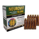 50.000 Concentraţie mare Vitamina B Supliment lichid complex, Consolidarea sistemului nervos şi cerebral, 10 amplificatoare, 3,4 fl oz (100ml), Absorbţie rapidă, non-GMO, gluten-liber