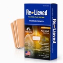 Re-Lieved 4% Lidocaină Patches Putere maximă - Aluminum-Free, Resistent de apă și Statele Unite ale Americii Made -Superior Sticking Pain Relieves Petice rapid Retrage, articulații și dureri musculare 3x6 Inches (31 Conte)