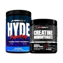 PROSUPPS Hyde Signature Susţinut energie Pre-Garning, Blue Razz - 60 Servings, şi Creatine 300 Bundle
