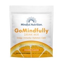 GoMindly Orange Super Calm Magneziu Powder Drink Mix pentru Hidratare, Recuperare, Imunitate și Energie cu Minerale Trace, Vitamine esențiale, L-Theanină și B Complex de vitamine
