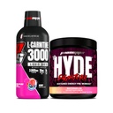 PROSUPPS L-Carnitina 3000 Stimulante Injecții cu lichid gratuit (31 Servings, Berry) și Mr. Hyde Signature Series Pre-Working Energy Pudred Drink (30 Servings, Pepene verde) Bundle