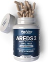 Zinc Free AREDS 2 Eye Vitamins - Zinc Free Eye Vitamins - Zeaxanthin Plus Lutein Eye Vitamins - Soy-Free VCaps - No Zinc and Copper