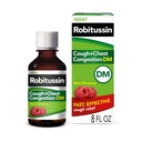 Robitussin Tuse şi Congestionare toracică DM, Tuse Supresant şi Expector, Aroma de zmeură - 8 Fl Oz Sticla