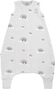 Woolino 4 Sezonul Baby Sleep Bag cu picioare, Merino Wool and Organic Cotton Walker Sleep Sack, Toddle Sleeping Bag, 18-36m, Rainbow