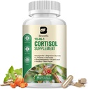 Suplimente de cortizol pentru femei, 10-in-1 Reductor de cortizol Manager Suplimente cu Ashwagandha, Magneziu Glycinate, L-Theanine, Rhodiola, Non-GMO, 60 capsule Vegan