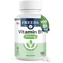 Freeda Vitamina B1 Tiamină 100mg - Susţine metabolismul energetic, sistemul nervos Sănătate - Kosher, Vegan, Gluten liber - Tiamin HCl 100 mg vitamina B 1 - Pură Vit B1 Vitamina Thiamine B1 Supliment (100 Ct)