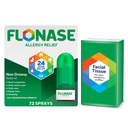 Flonase Alergie Relief Nasal Spray, 24 de ore non-Drowsy Multi-Symptom Relief - 72 Spray-uri plus Bonus Pack de țesuturi