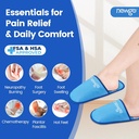 Newgo Picior Ice Pack Slippers pentru Fascitis Plantar și Neuropatie, HSA sau FSA eligibile 2 Pack Gel Ice Slippers Hot Frig Pack pentru Chirurgie Bunion Durere de relief, Picioare de ardere