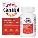 Geritol, Multivitamine Supliment, Conține B-Vitaminante, Antioxidanți, Vitamine C, E & D și Fier, 26 Vitamine și Minerale esențiale, Gluten-Free, Non-GMO, Fără îndulcitori artificiali, 100 comprimate