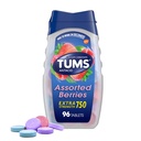 TUMS Concentraţie suplimentară Asortate Berise Antiacide comprimate pentru ameliorarea arsurilor la stomac, 96 număraţi